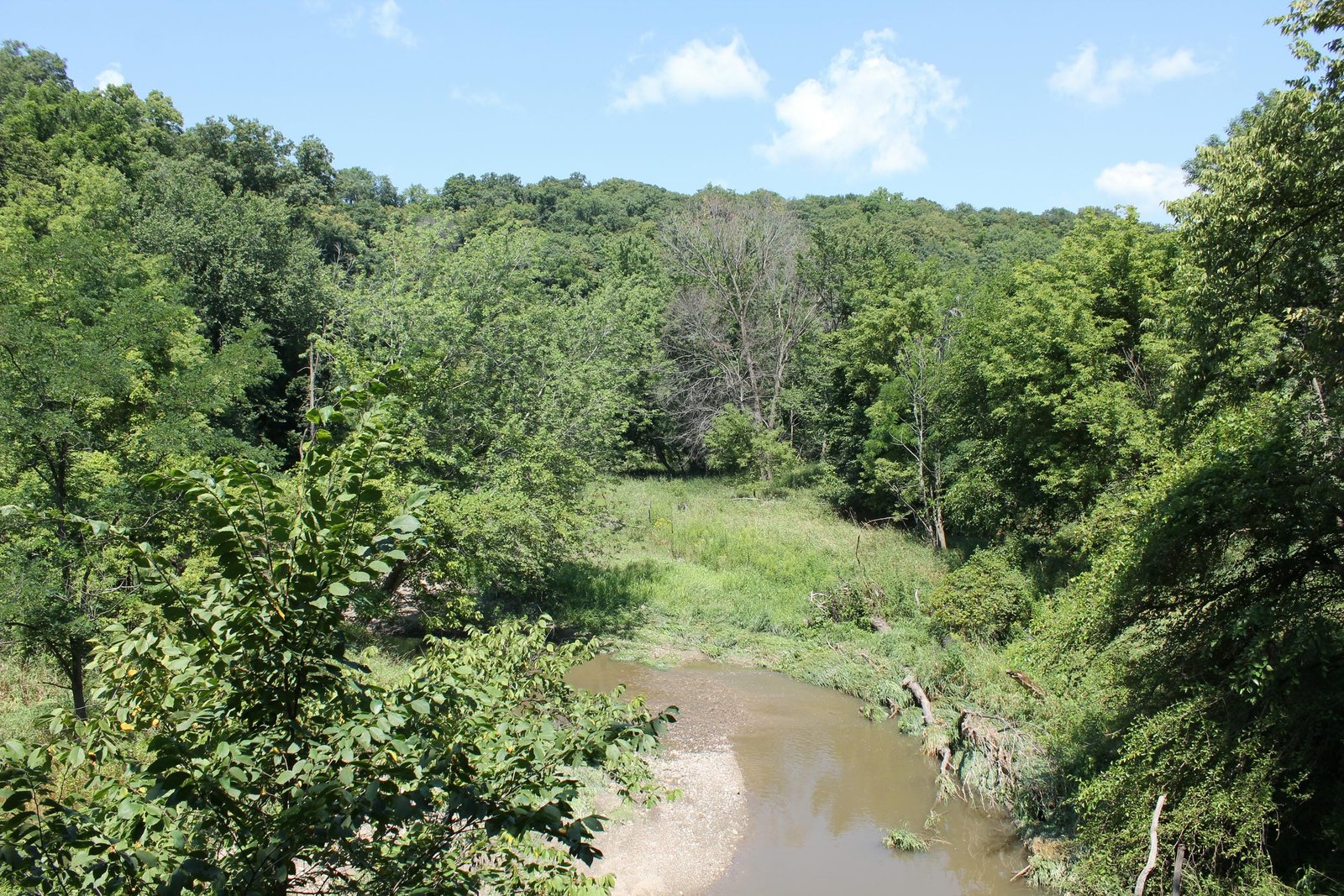 Creek valley from east abutment
